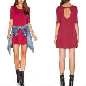 We the Free Red Jacqueline Swing Tunic Dress, Size Medium